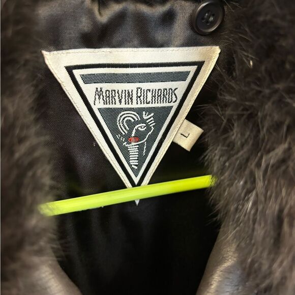 Marvin Richards ladies LG dark brown/suede jacket with rabbit fur - Picture 5 of 7